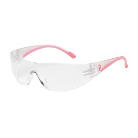 Bouton 250-10-0900 Eva Women's Safety Glasses with BCA Pink Ribbon, Polycarbonate, Clear/Pink (Pack of 12)