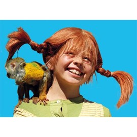 Pack of 10: Postcard A6 +++ Pippi Longstocking by modern times +++ PL Pippi with Mr Nilsson +++ Card Combo © Saltkråkan AB & AB Svensk Filmind
