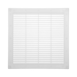 Ecopro Vent / 10'' x 10'' Inch Opening Measurement / White Square Vent External Grille with Protective Mesh - Lightweight Plastic Register / Cover Indoor Outdoor Soffit Vent - 12x12 Outer Measurement