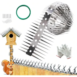 Anti-Climb Spikes for Raccoon & Bird Protection - Heavy-Duty Stainless Steel Barrier Nails for Fence, Roof, Trees | Outdoor Animal Climb Prevention (1PCS)