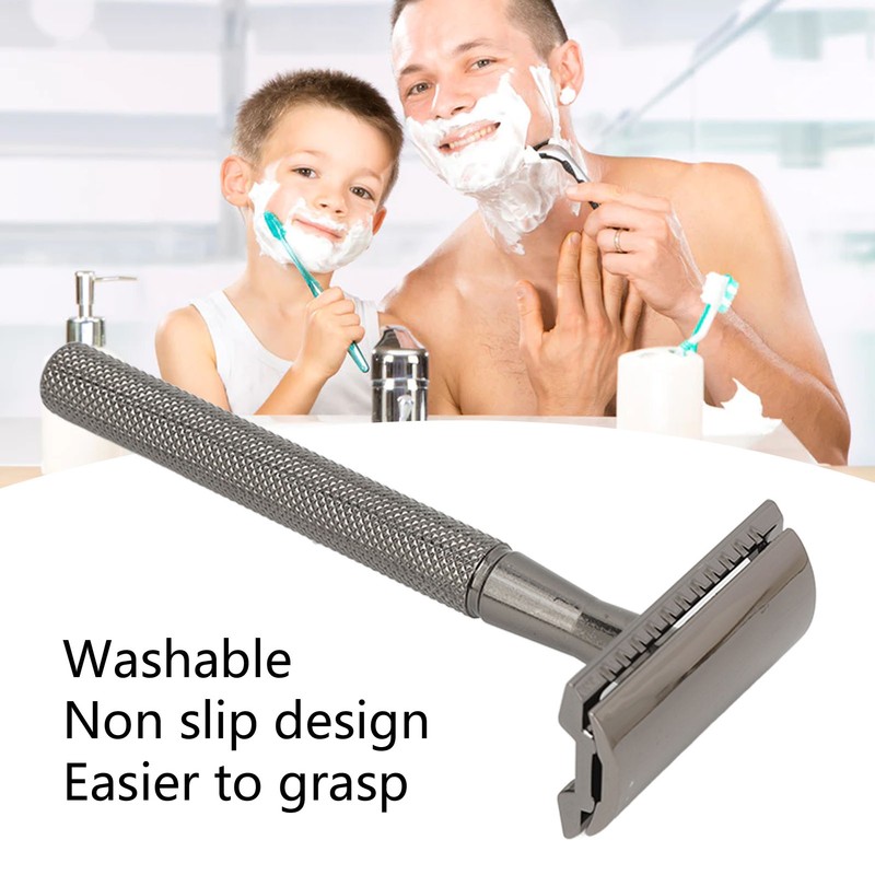 Manual Pocket Beard Trimmer Metal Vintage Double Sided Manual Facial