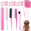 15PCS Peines para Peinar el Cabello Mujer, con 2 Velcro