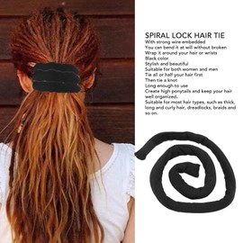spiral lock hair elastic dreadlock hair elastic bendable long dread ponytail holder dread hair accessories hair elastic thick dreadlocks ponytail holder for men women thick curly hair