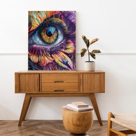 OKSGYTA Eyes Composed of Petals Paint by Numbers for Adults Impressive DIY Paint by Numbers Acrylic Color Canvas Amazing Abstract Flowers Eye Dreamy Painting Kits 16x20 Inch（Without Frame）