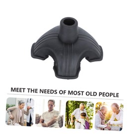 LALAFINA 1pc Four-legged Cane Cover Anti-skid Crutch Pad Easy to Install Stable Ground Support for Seniors for Wet