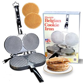 C Palmer Medium Belgian Cookie Iron, Model 1120, Made in the USA