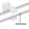 SKIR'CO Pipe Clamps Plastic Clamps for 20-22 mm Pipes U