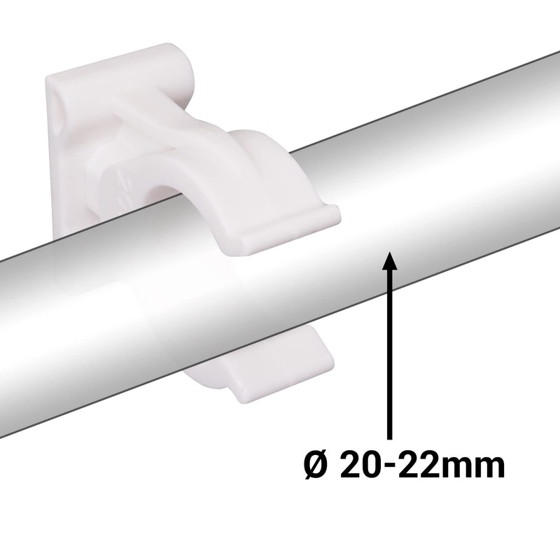 SKIR'CO Pipe Clamps Plastic Clamps for 20-22 mm Pipes U