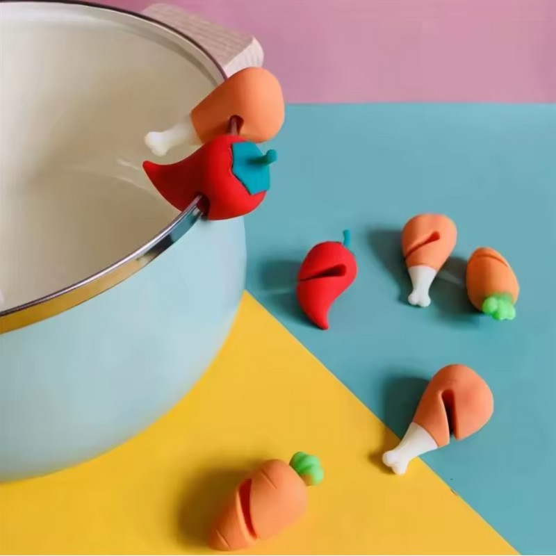 Silicone Anti-Overflow Pot Lid Holder - Heat Resistant Spill Stopper