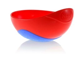 Nûby Nuby Sure Grip Mothers Bowl - Fun Colors - Contour Design - Non-Skid Base - Red