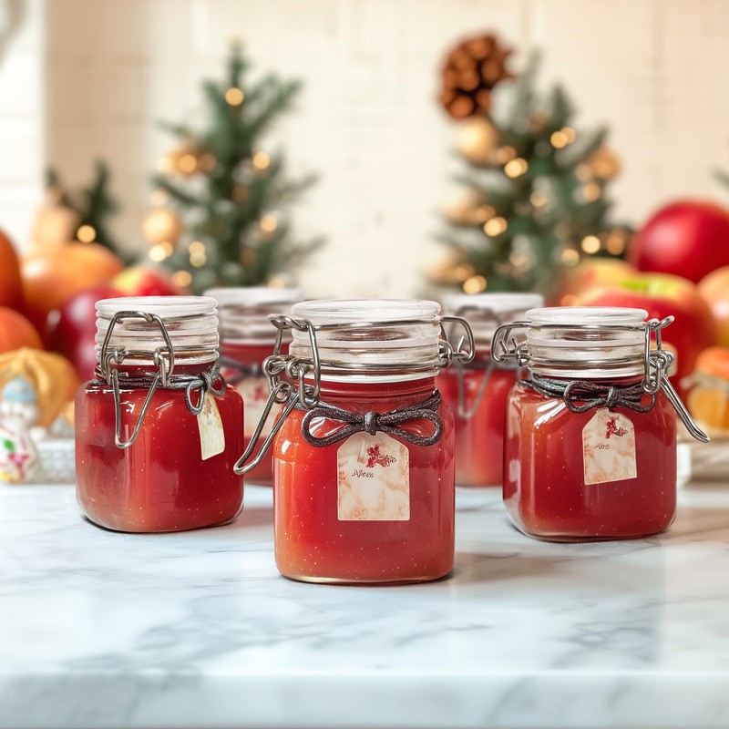 ComSaf 4 oz Glass Jars with Lid, Set of 6