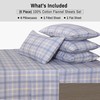 RUVANTI Flannel Sheets King Size 6 Pcs - 100% Cotton