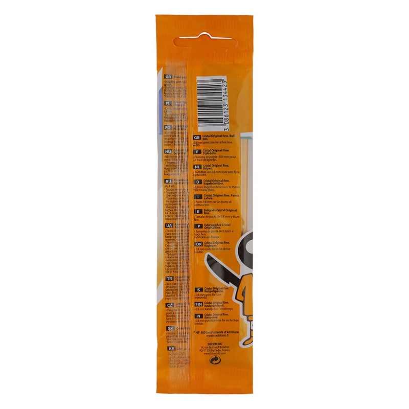 BIC Cristal Fine Ballpoint Pen Pack of 4 Assorted