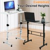 USEFULTEK Mobile Standing Desk, Small Height Adjustable Computer Workstation with