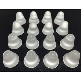 Isolate IT! Conical Clear 0.750" (19.1mm) Dia x 0.750" (19.1mm) H Round Vibration Isolating Cabinet and Furniture Bumpers - 16 Pack