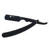 Lowts Professional Barber Straight Edge Razor, 100% Stainless Steel, Black