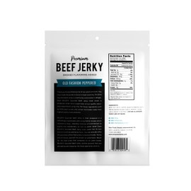 Enjoy Old Fashion Peppered Beef Jerky 3 oz (Pack of 1) | Traditional Style | High Protein | Low Fat | Zero Trans Fat | No Preservatives | No MSG | No Nitrites | USA Made | Resealable Bag