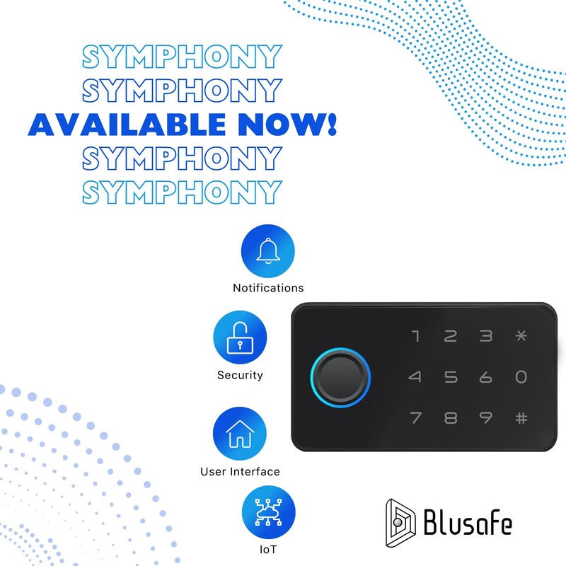 Blusafe Symphony Smart Cabinet Lock, RFID Card NFC, Bluetooth App,