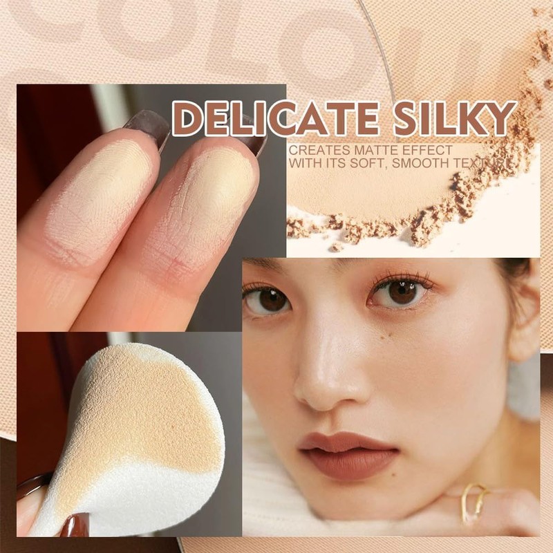 EVVCFEX Oil Control Face Powder, Matte Smooth Waterproof Long-lasting Setting