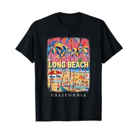 Long Beach California CA Oceanfront Oasis SD442 T-Shirt for Men Women Kids