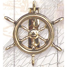 HS Brass Ship Wheel Door Knocker