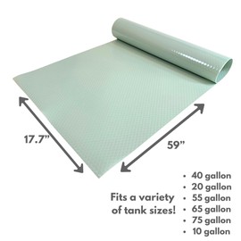 REPTILE LINERS Tank Liner, 17.7" x 59", Reptile Terrarium Substrate Mat Carpet Bedding, Enclosure Liner for Bearded Dragon Leopard Gecko Lizard Tortoise Snake (Turquoise)