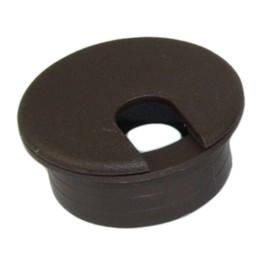 MyCableMart 1 1/2" Cut-Hole Size Brown Round Wire Management Grommet with Removable Lid