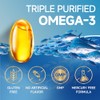 ZEBORA Aceite de pescado Omega-3 de triple potencia 2000 mg