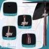 Endea Graduation Mixed Triple Color Tassel with Silver Date Drop