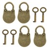 Luomorgo 4 Pcs Antique Bronze Padlock, Vintage Padlocks Retro Metal