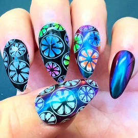 SheModern STICKY AQUA + BLUE + CORAL Stamping Polishes (Set 3) For Nail Art Design Air-Dry Collection. More Transfer Time with Tacky Surface for Easy Adhere of Pigment, Glitter