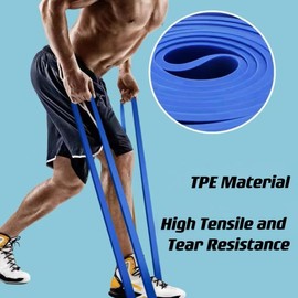 GIMIRO Fitness Bands, Resistance Bands of 6 Strength Levels, Pull Up Training Band, Training Bands for Yoga, Pilates, Physiotherapy, Strength Training for Men and Women (Blue)