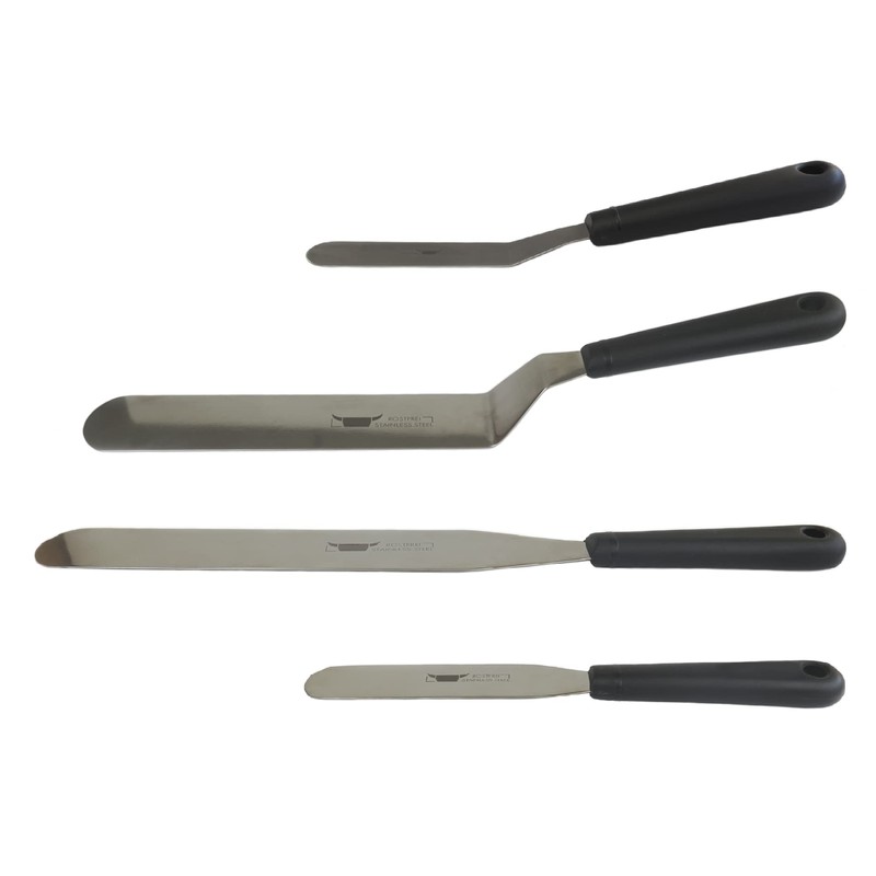 Tredoni 10cm Crepe/Frosting Spatula - Stainless Steel Offset Icing Palette