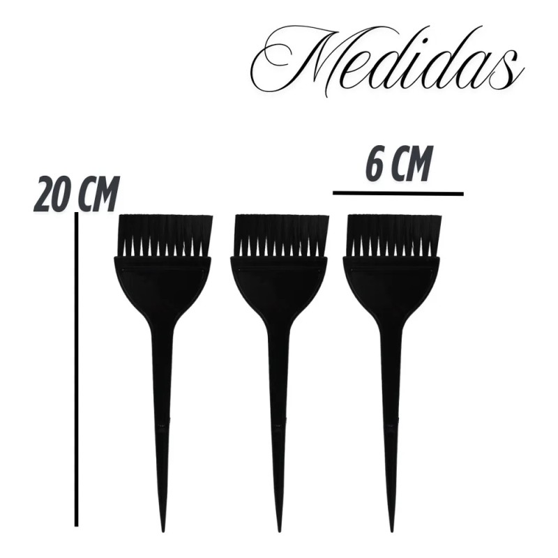 12 Brocha Tinte Cabello Aplicar Estilista Salon Oferta Negro