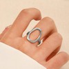 Oval Round Open Geometric Ring for Women Teen Girls Trend