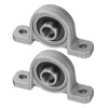 sourcing map 2pcs KP08 Pillow Block Bearings 8mm Bore Bearing