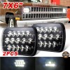 BraveWAY Pair 7x6" 5x7" Headlights Led H6054 HI-Lo Fit Chevy