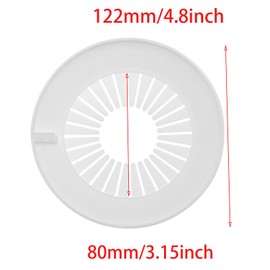 FDXGYH 4 Pcs 3" Water Pipe Flange Cover Snap Type Round Escutcheon Plate Cover for Water Pipe Faucet Collar Decoration (White)