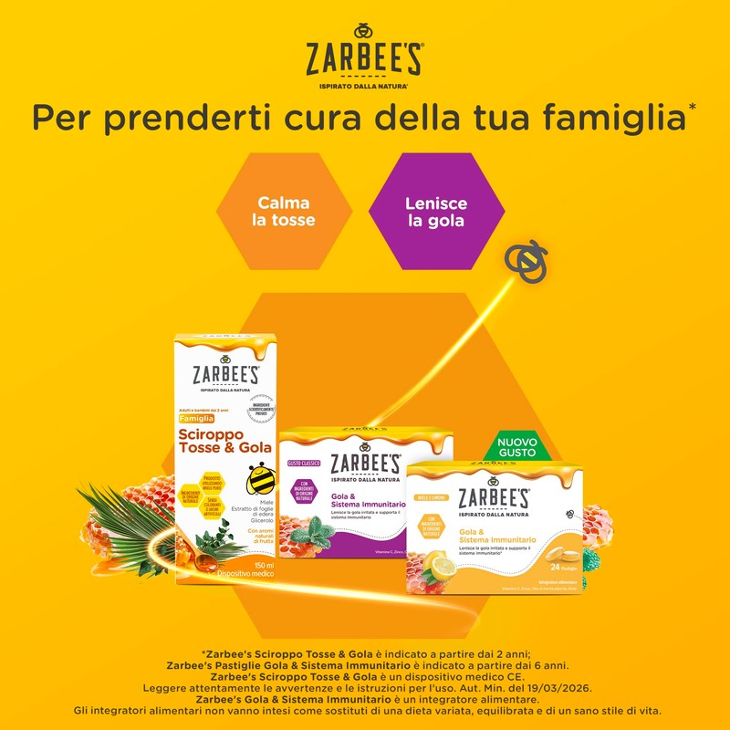 Zarbee's Sciroppo Tosse & Gola, Sciroppo tosse adulti e bambini