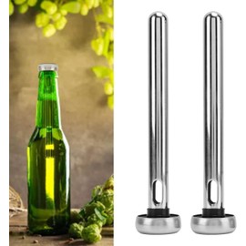 Fabater Varillas Enfriadoras de Cerveza de Acero Inoxidable, Paquete de 2 Enfriadores de Botellas de Bebidas, Varillas Enfriadoras Reutilizables para Cerveza, Vino y Refrescos, Mantenga las Bebidas