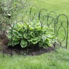 Sunnydaze 5 Piece Traditional Border Fence Set, Decorative Metal Garden