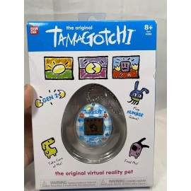 Bandai New 2021 Bandai The Original Tamagotchi Gen 2 Virtual Reality Pet Blue Checkered