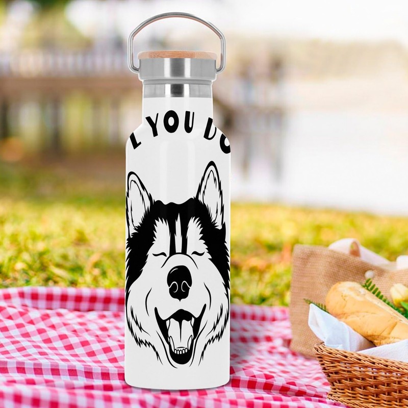 Edelstahl Thermo Isolierte Trinkflasche - Howl You doing ? Dog
