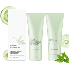 2PCS gel exfoliante purificador, gel exfoliante purificador hidratante limpia la piel,60ml