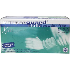 Semperguard Nitrile Xpert Powder-Free Gloves - Medium (Box of 100)