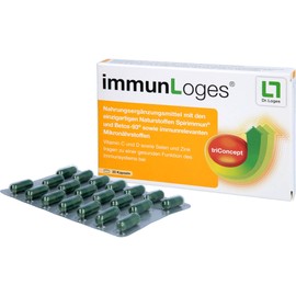 immunLoges® 20 Capsules Dietary Supplement with the Unique Natural Substances Spirimmun® and Betox-93® as well as Immune-Relevant Micronutrients