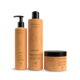 KERA QUEEN'S Trio Soften Me Kit für lockiges/gewelltes Haar – Shampoo 250 ml + Maske 250 ml + Leave In 150 ml