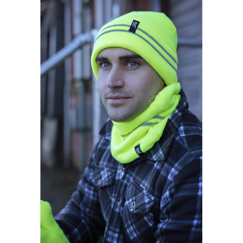 HEAT HOLDERS - Men's Neon Winter Knitted Work Neck Warmer