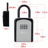 Security Key Box, Dual Usage, Wall Hanging, Key Storage, 4-Digit