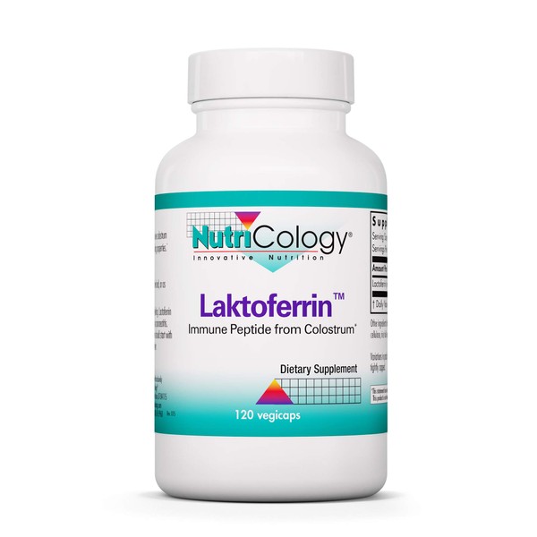 Nutricology Laktoferrin - Immune Peptide from Colostrum, Iron Support - 120 Vegetarian Capsules